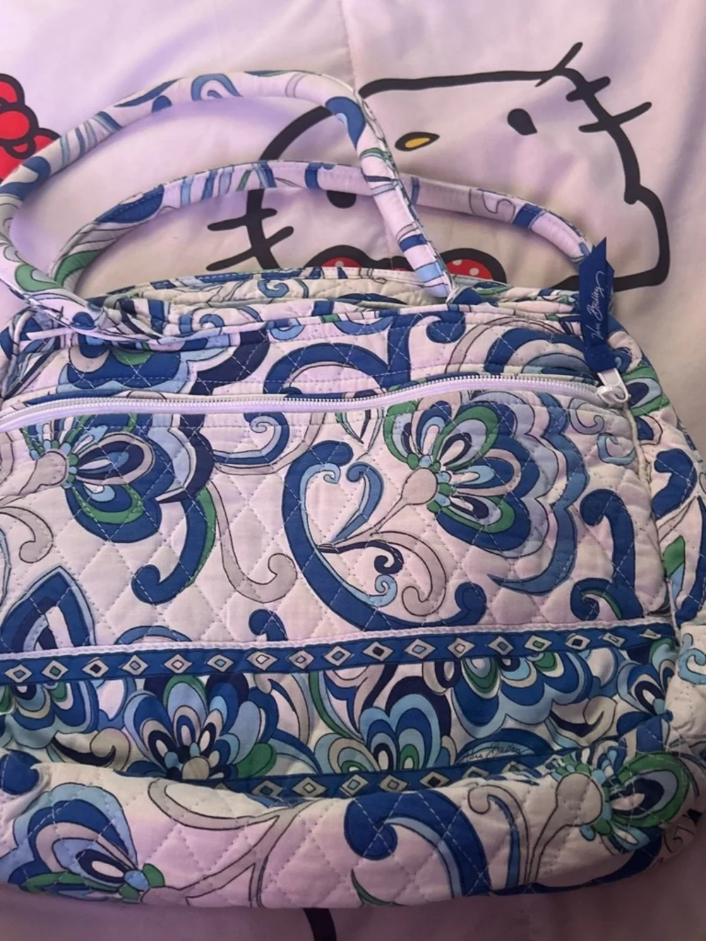 Vera Bradley Blue & Green Quilted Floral Tote